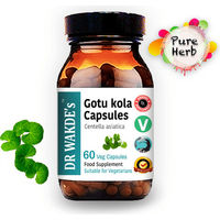 Produktbild von DR WAKDE'S Gotu Kola Kapseln mit Centella Asiatica, 60 vegane Kapseln, Ayurveda-Supplement, ohne Zusatzstoffe