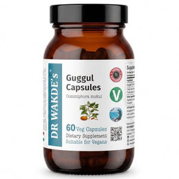 DR WAKDE'S Guggul Kapseln mit Mukul Myrrhe Commiphora Mukul Ayurveda-Supplement Vegan 60 Kapseln – Bild 1 von 13