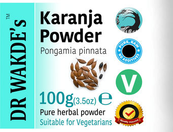 DR WAKDE'S Karanja Pulver Pongamia pinnata Vegan 100 g – Bild 1 von 3