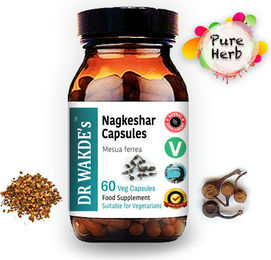DR WAKDE'S Nagkeshar Kapseln Musua ferrea Ayurveda-Supplement Vegan 60 Kapseln – Bild 1 von 3