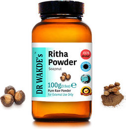 DR WAKDE'S Ritha Pulver Indische Waschnuss Sapindus trifoliatus 100 g Vegan – Bild 1 von 3