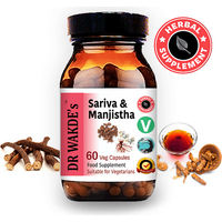 Produktbild von DR WAKDE'S Sariva & Manjistha Kräuter-Komplex Kapseln Vegan 60 Stück