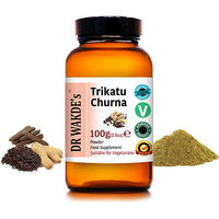 Produktbild von DR WAKDE'S Trikatu Churna Kräuter-Komplex Pulver mit Ingwer, Schwarzem Pfeffer und Langem Pfeffer 100g vegan