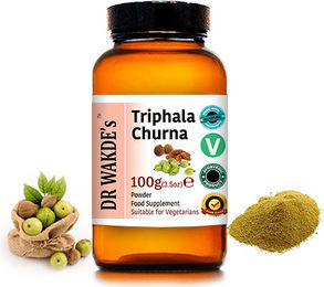 DR WAKDE'S Triphala Churna Kräuter-Komplex Pulver 100g Vegan – Bild 1 von 6