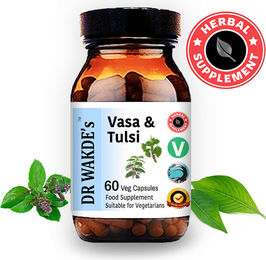DR WAKDE'S Vasa & Tulsi Kräuter-Komplex Kapseln Vegan 60 Stück – Bild 1 von 3
