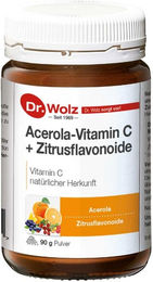Dr. Wolz Acerola-Vitamin C mit Zitrusflavonoiden Pulver 90 g glutenfrei und laktosefrei – Bild 1 von 2