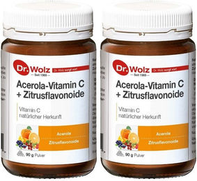 Dr. Wolz Acerola-Vitamin C mit Zitrusflavonoiden Pulver 90 g glutenfrei und laktosefrei – Bild 1 von 1