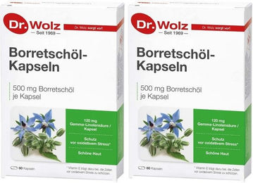 Dr. Wolz Borretschöl Kapseln glutenfrei laktosefrei ohne Zusatzstoffe 60 Stück – Bild 1 von 1