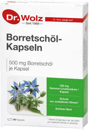 Dr. Wolz Borretschöl Kapseln glutenfrei und laktosefrei 60 Stück – Bild 1 von 2