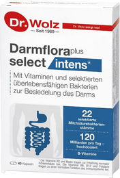 Dr. Wolz Darmflora plus select intens Kapseln vegan laktosefrei glutenfrei 40 Stück – Bild 1 von 2