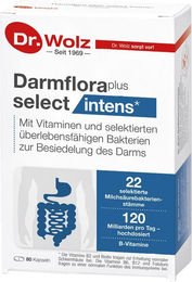 Dr. Wolz Darmflora plus select intens Kapseln vegan laktosefrei glutenfrei 80 Stück – Bild 1 von 2