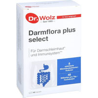 Produktbild von Dr. Wolz Darmflora plus select Kapseln 80 Stück vegan laktosefrei glutenfrei ohne Gelatine für Kinder