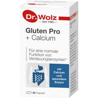 Produktbild von Dr. Wolz Gluten Pro + Calcium Kapseln mit Algenkalk Sango glutenfrei 60 Stück