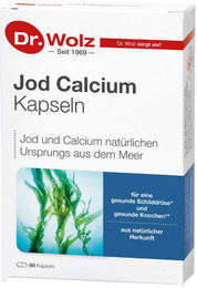 Dr. Wolz Jod Calcium Kapseln mit Algenkalk und Kelp, vegan, 60 Kapseln – Bild 1 von 2
