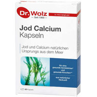 Produktbild von Dr. Wolz Jod Calcium Kapseln mit Algenkalk und Kelp, vegan, 60 Kapseln