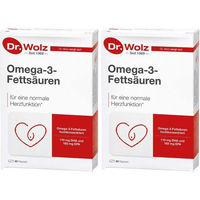 Produktbild von Dr. Wolz Omega-3-Fettsäuren Kapseln mit 165 mg EPA und 110 mg DHA, 60 Kapseln