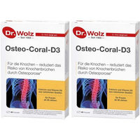 Produktbild von Dr. Wolz Osteo-Coral-D3 Kapseln mit Algenkalk Sango, glutenfrei, laktosefrei und ohne Gelatine, 120 Kapseln