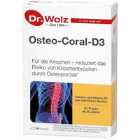 Produktbild von Dr. Wolz Osteo-Coral-D3 Kapseln mit Algenkalk Sango vegan 60 Stück