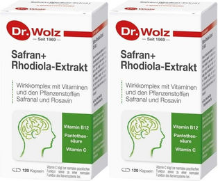 Dr. Wolz Safran und Rhodiola Extrakt Anti-Stress-Komplex Kräuter-Komplex Kapseln 120 Stück – Bild 1 von 1