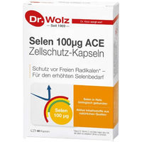 Produktbild von Dr. Wolz Selen ACE 100 µg Kapseln mit Selenhefe, glutenfrei und laktosefrei, 60 Stück
