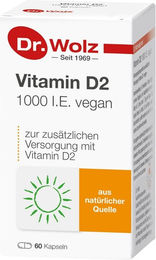 Dr. Wolz Vitamin D2 1000 IE vegan Kapseln 60 Stück – Bild 1 von 2