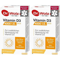 Produktbild von Dr. Wolz Vitamin D3 4000 I.E. Kapseln für Erwachsene und Kinder 120 Stück