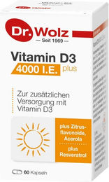 Dr. Wolz Vitamin D3 4000 I.E. Plus Kapseln 60 Stück – Bild 1 von 2