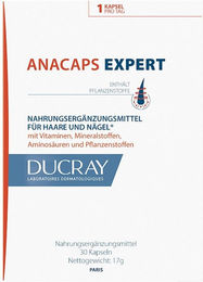 Ducray Anacaps Expert Kapseln mit Zink, Biotin und Selen, vegan und glutenfrei, 30 Stück – Bild 1 von 1