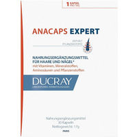 Produktbild von Ducray Anacaps Expert Kapseln mit Zink, Biotin und Selen, vegan und glutenfrei, 30 Stück