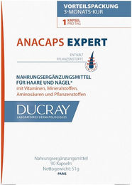 DUCRAY Anacaps Expert Kapseln mit Zink, Biotin und Selen, vegan und glutenfrei, 90 Stück – Bild 1 von 1