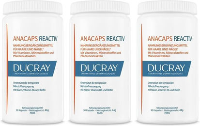 DUCRAY ANACAPS REACTIV Kapseln mit Zink, Biotin und Selen vegan für Erwachsene, Schwangere und Stillende 270 Stück – Bild 1 von 1