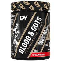 Produktbild von DY Nutrition Blood & Guts Pre Workout Booster Pulver Erdbeere 380g