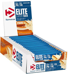 Dymatize Elite Layer Proteinriegel White Choc Vanilla & Caramel – Bild 1 von 2