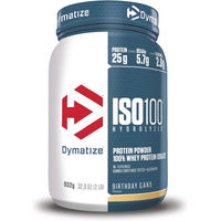 Produktbild von Dymatize ISO 100 Whey Protein Hydrolysat Pulver Birthday Cake zuckerfrei 932 g
