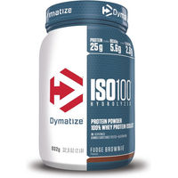 Produktbild von DYMATIZE ISO 100 Whey Protein Hydrolysat Pulver Fudge Brownie zuckerfrei 932 g