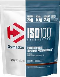 Dymatize ISO 100 Whey Protein Hydrolysat Pulver Gourmet Chocolate zuckerfrei – Bild 1 von 3