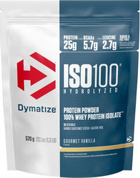 DYMATIZE ISO 100 Whey Protein Hydrolysat Pulver Gourmet Vanille zuckerfrei 1000 g – Bild 1 von 3