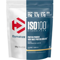 Produktbild von DYMATIZE ISO 100 Whey Protein Hydrolysat Pulver Gourmet Vanille zuckerfrei 1000 g