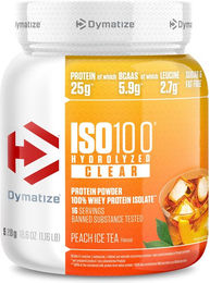 Dymatize ISO 100 Whey Protein Hydrolysat Pulver Peach Ice Tea zuckerfrei 1000 g – Bild 1 von 2
