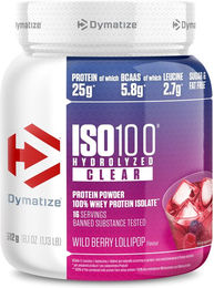 Dymatize ISO 100 Whey Protein Hydrolysat Pulver Wild Berry Lollipop Beeren-Mix zuckerfrei glutenfrei vegetarisch – Bild 1 von 4