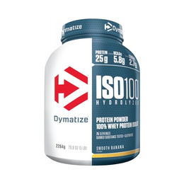 Dymatize ISO 100 Whey Protein Isolat und Hydrolysat Pulver Smooth Banana 2,2 kg zuckerfrei glutenfrei – Bild 1 von 2