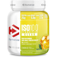 Produktbild von Dymatize ISO 100 Whey Protein Pulver Hydrolysat Lemon Ice Tea Zitrone zuckerfrei 1000 g