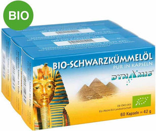 Dynamis Ägyptisches Schwarzkümmelöl Bio vegetarische Kapseln 180 Stück – Bild 1 von 3