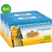 Produktbild von Dynamis Ägyptisches Schwarzkümmelöl Bio vegetarische Kapseln 180 Stück