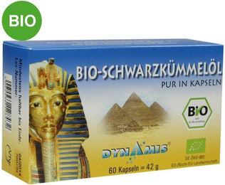Dynamis Ägyptisches Schwarzkümmelöl Bio vegetarische Kapseln 60 Stück – Bild 1 von 3
