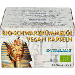 Dynamis Gesundheitsprodukte Schwarzkümmelöl Bio Vegan Kapseln 180 Stück – Bild 1 von 1