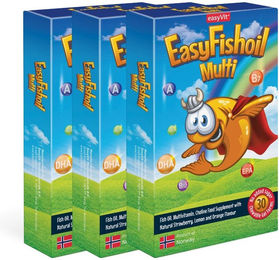 EasyFishoil Multi Omega 3 mit Multivitaminen Gummis für Kinder und Erwachsene – Bild 1 von 2