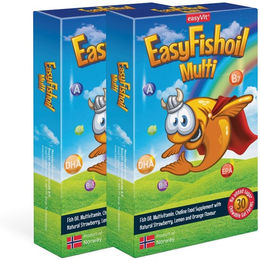 EasyFishoil Multi Omega 3 mit Multivitaminen Halal Gummis für Kinder und Erwachsene 60 Stück – Bild 1 von 2