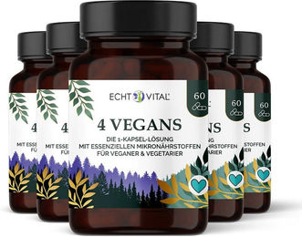 Echt Vital 4 Vegans Kapseln vegan ohne Zusatzstoffe 360 Stück – Bild 1 von 1
