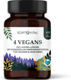 Echt Vital 4 Vegans Kapseln vegan ohne Zusatzstoffe 60 Stück – Bild 1 von 1